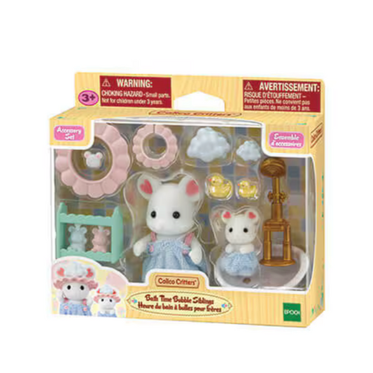 Calico Critters Bathtime Bubble Siblings