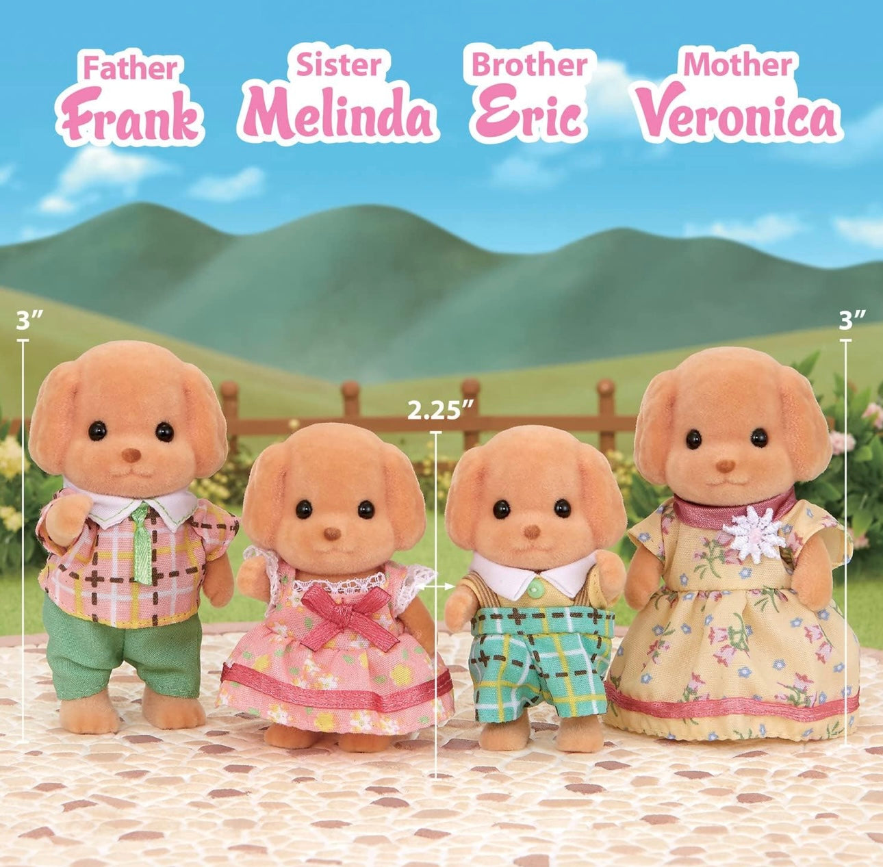 Calico Critters Toy Poodle Family