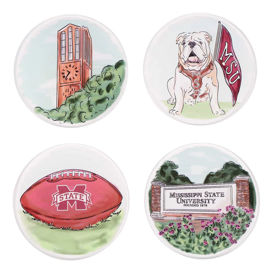 Mississippi State Coaster Set/4