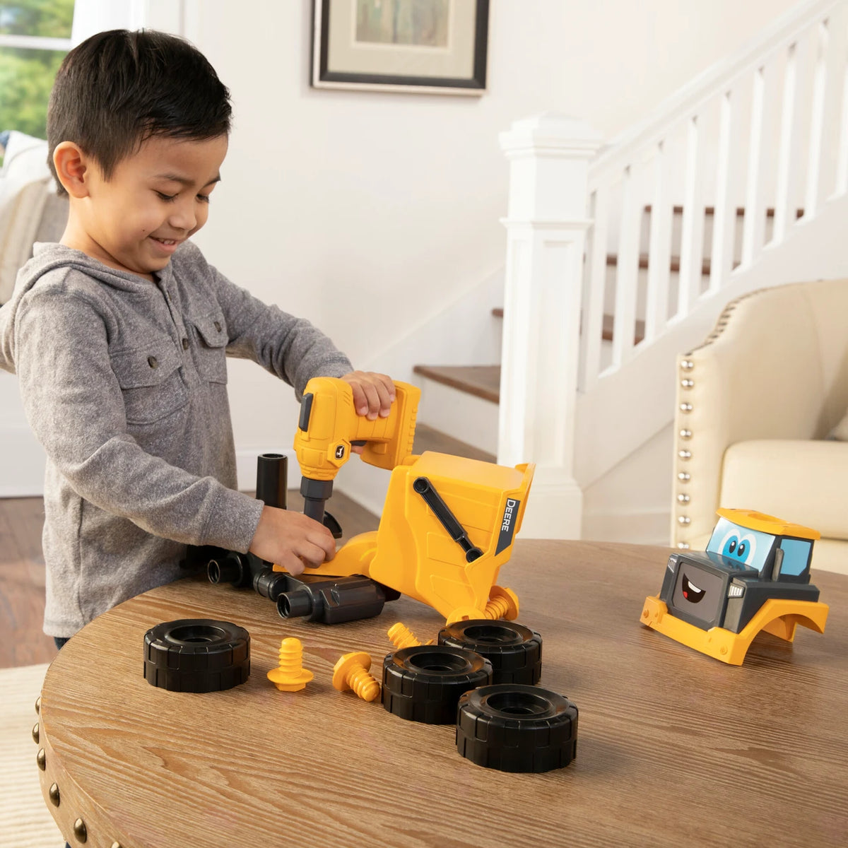 Build-A-Buddy John Deere Yellow Dump Truck