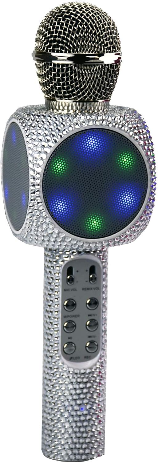 Silver Bling Karaoke Microphone