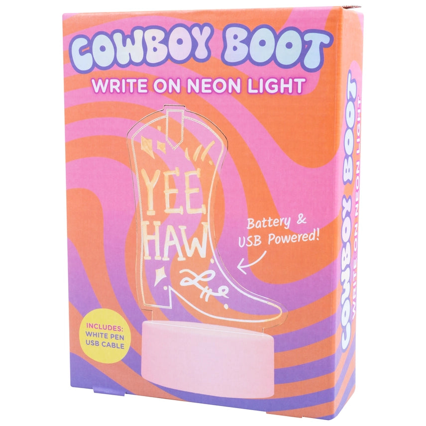 Cowboy Boot Light Up Acrylic Sign