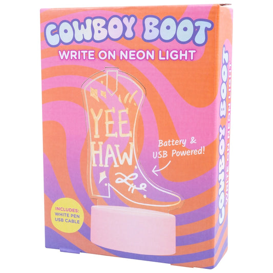 Cowboy Boot Light Up Acrylic Sign