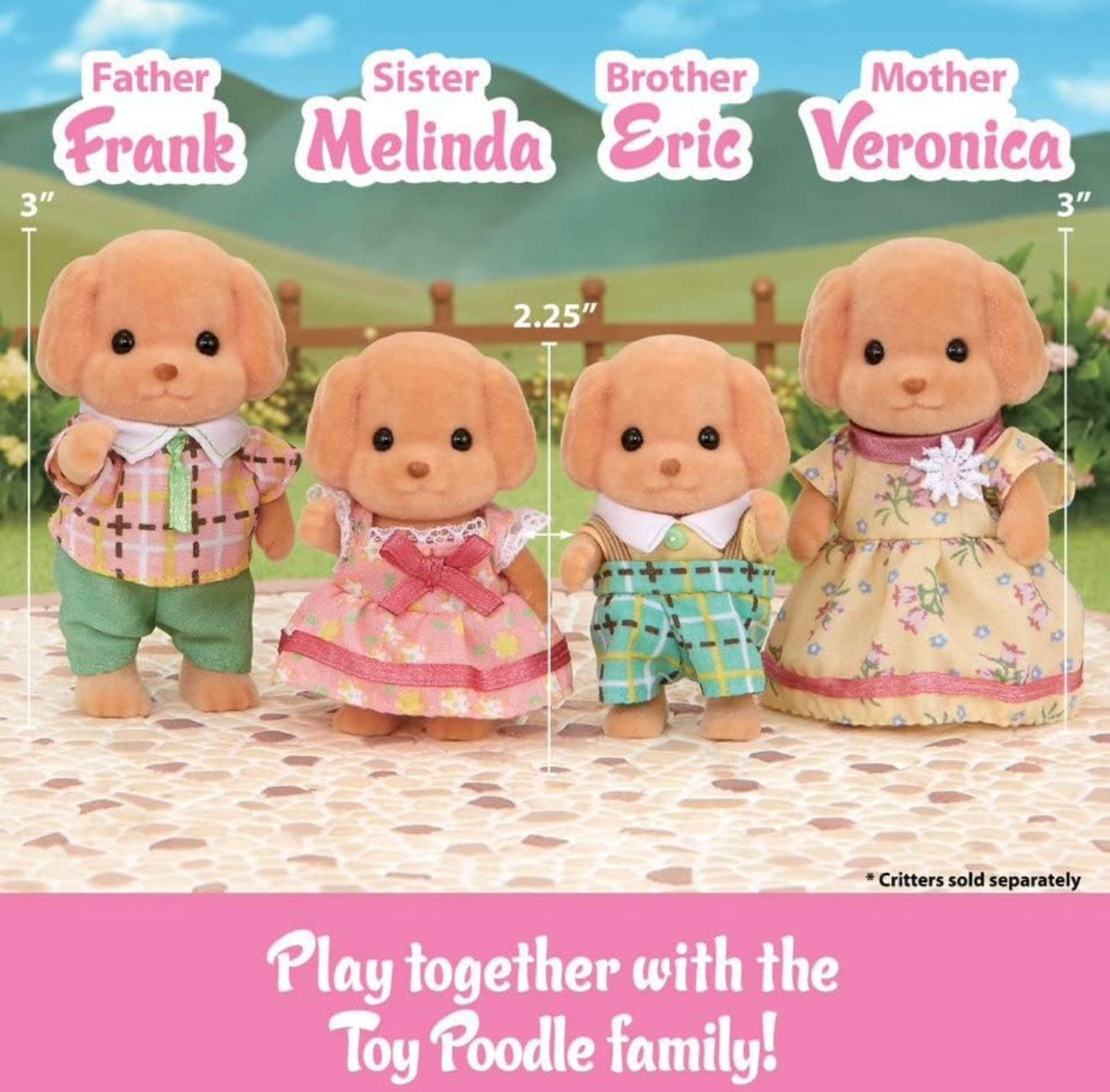 Calico Critters Toy Poodle Twins