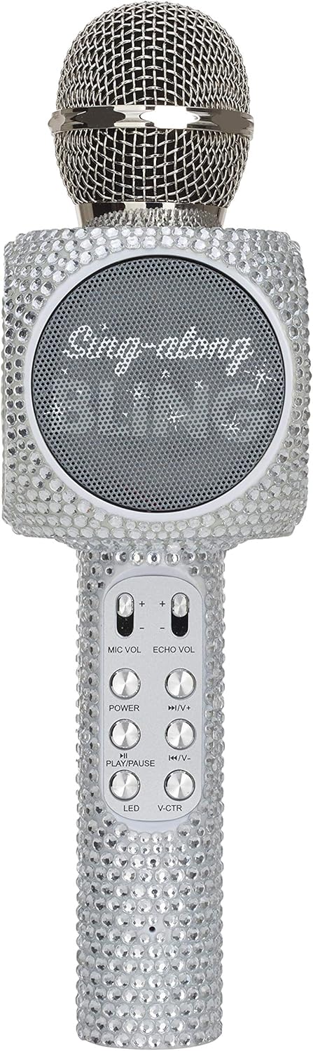 Silver Bling Karaoke Microphone