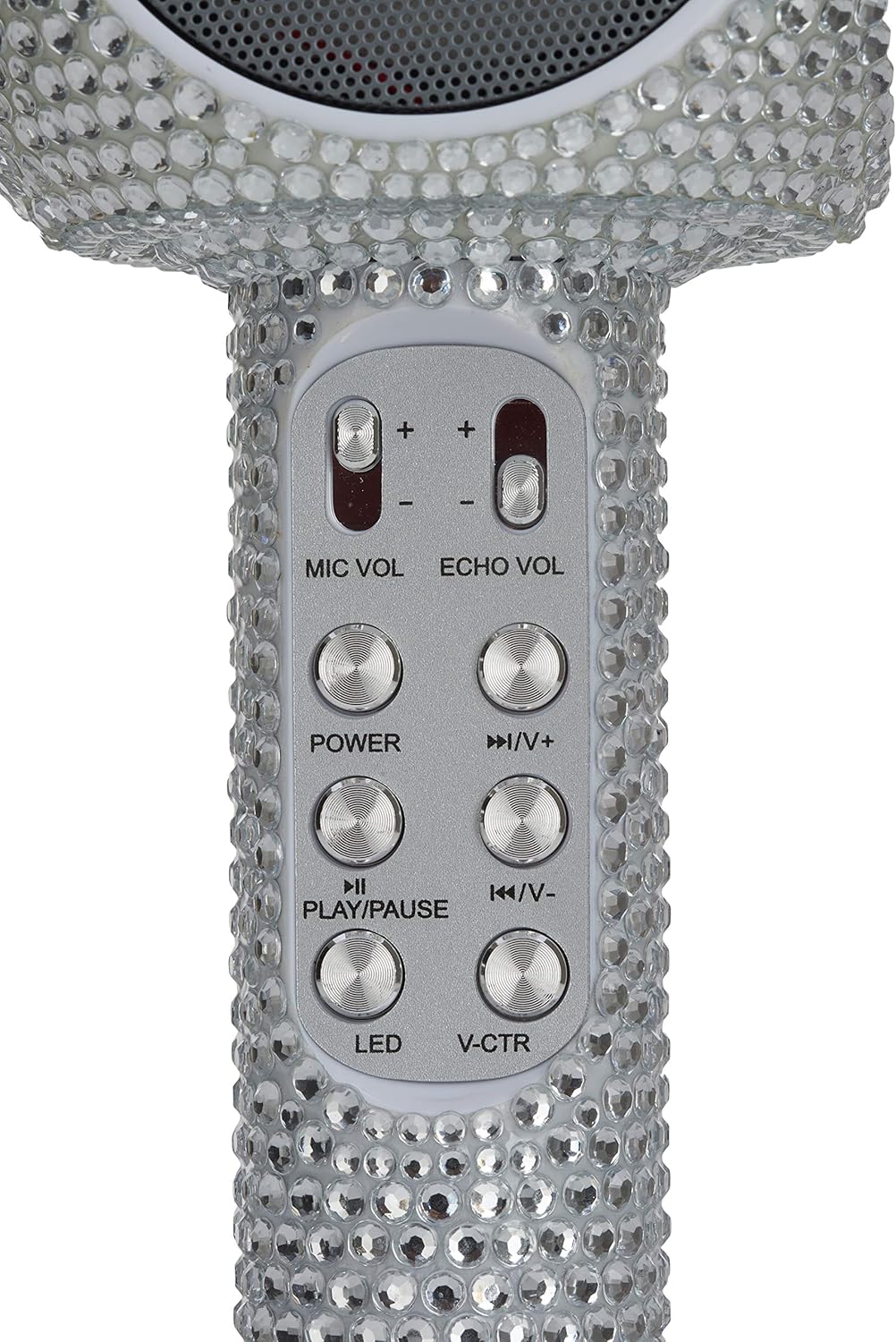 Silver Bling Karaoke Microphone