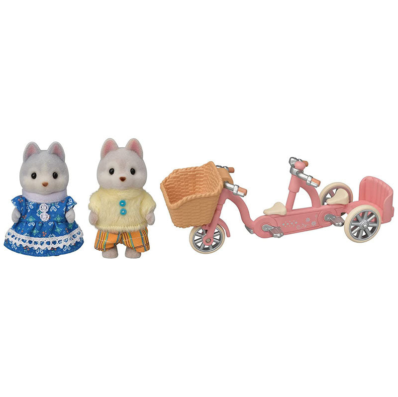 Calico Critters Husky Twins Cycling Set