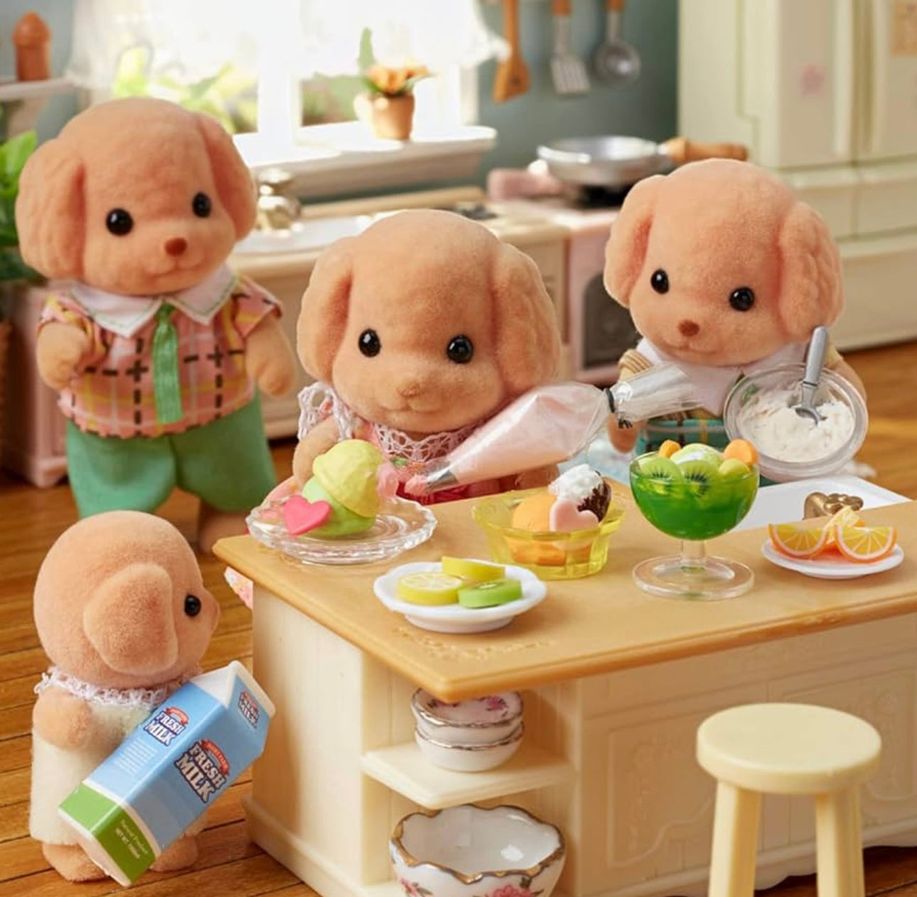 Calico Critters Toy Poodle Family
