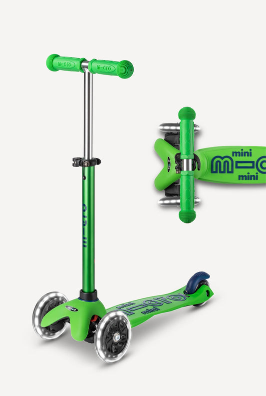 Green Micro Mini LED Scooter