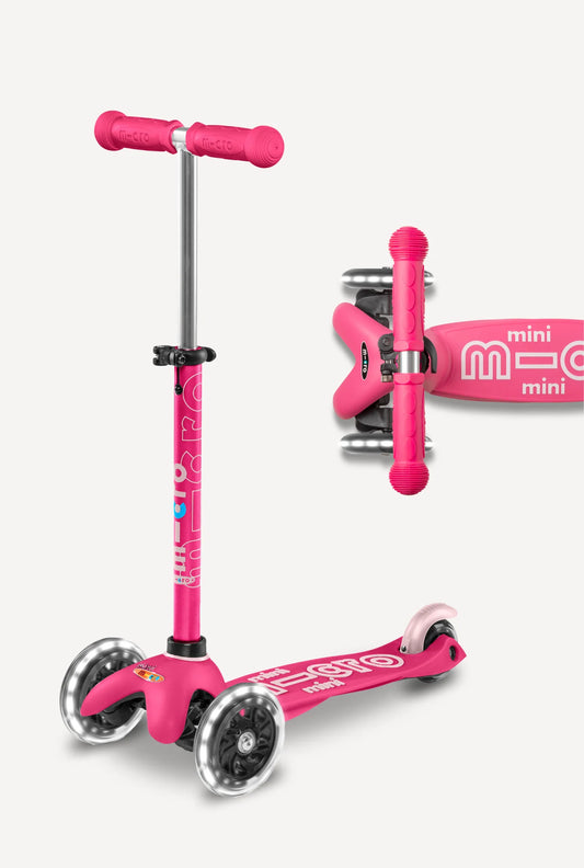 Pink Micro Mini LED Scooter