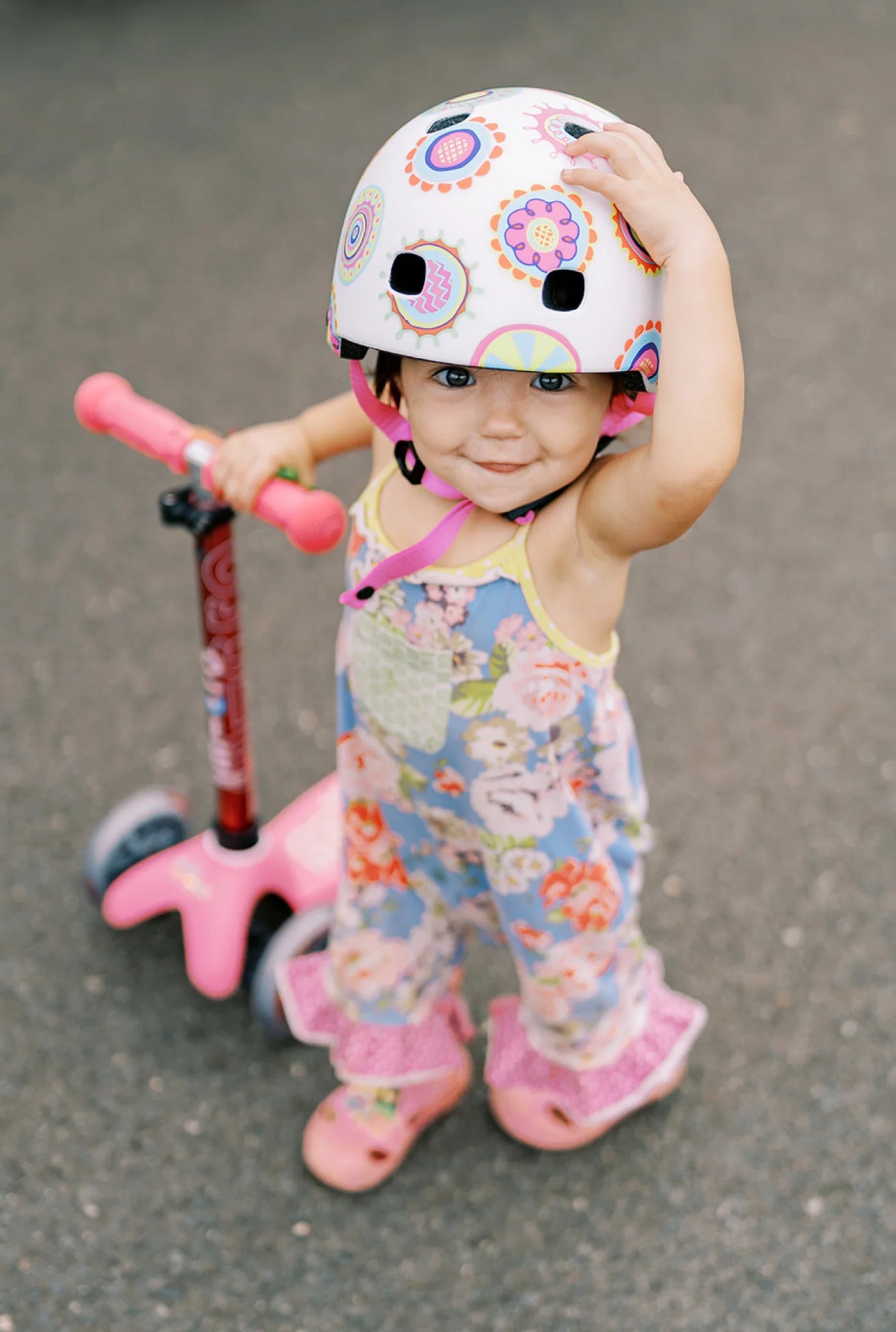 Pink Micro Mini LED Scooter