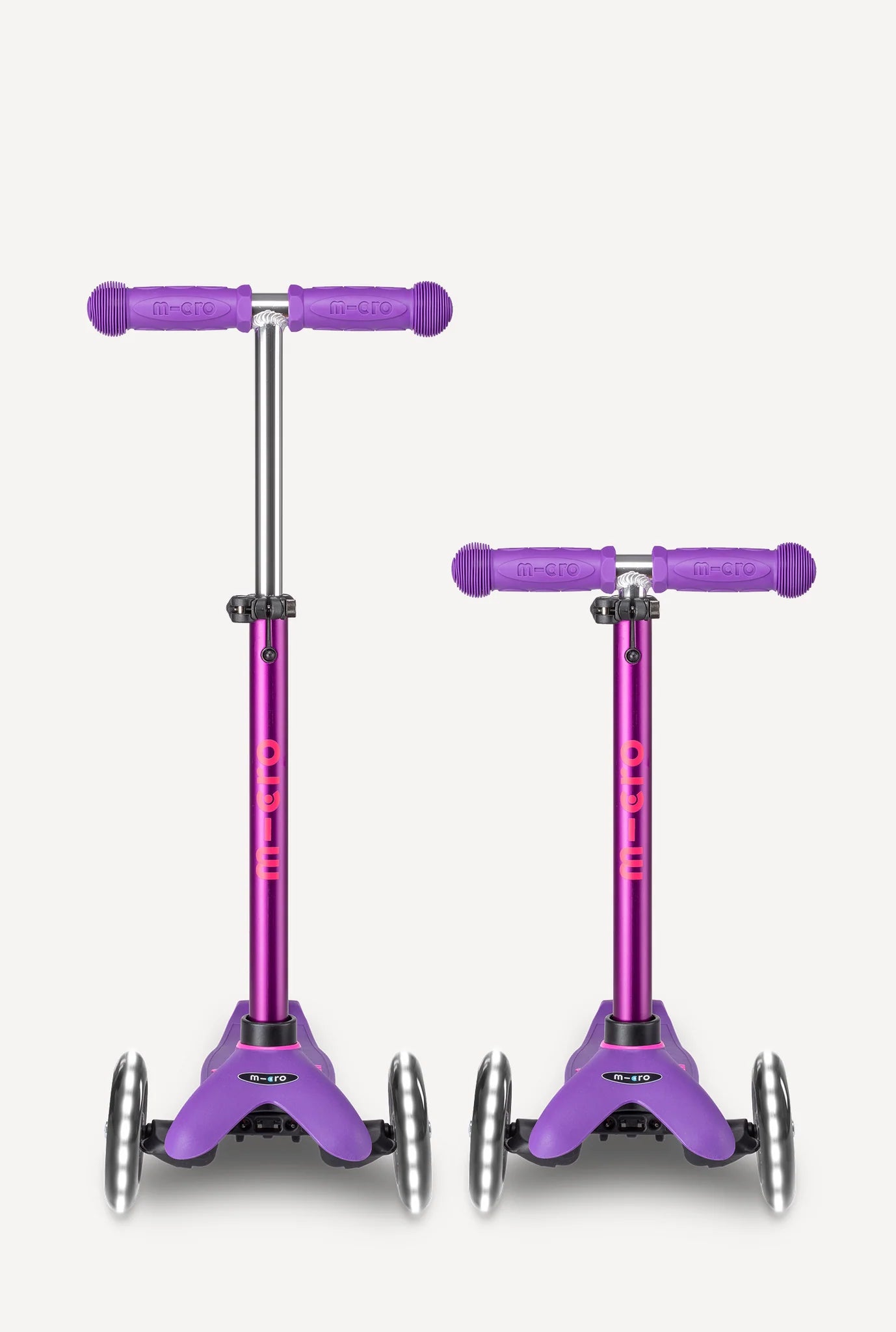 Purple Micro Mini LED Scooter