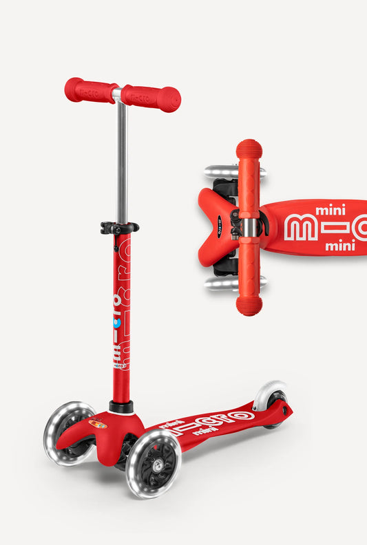 Red Micro Mini LED Scooter