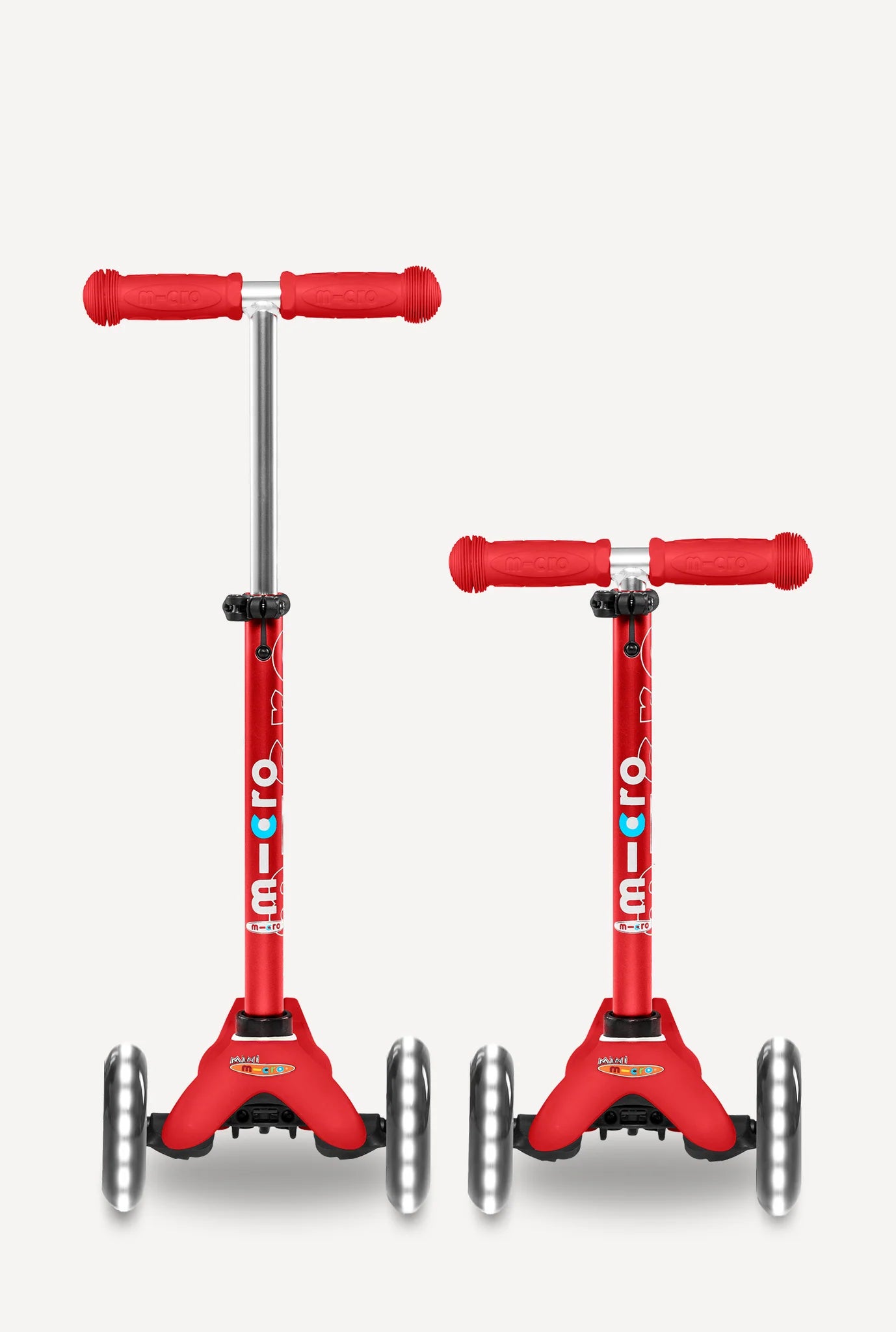 Red Micro Mini LED Scooter