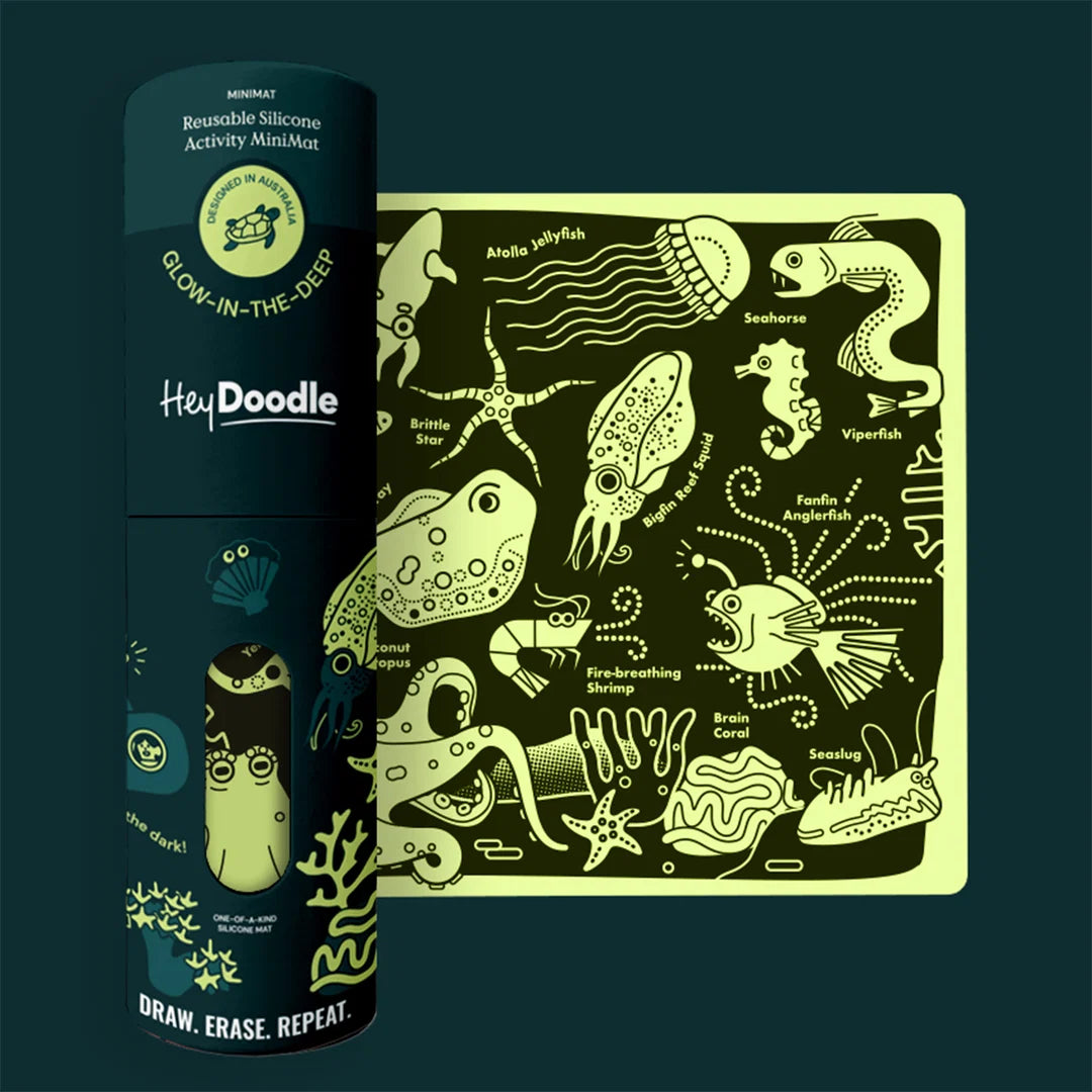 Glow in the Deep Mini Coloring & Doodle Mat