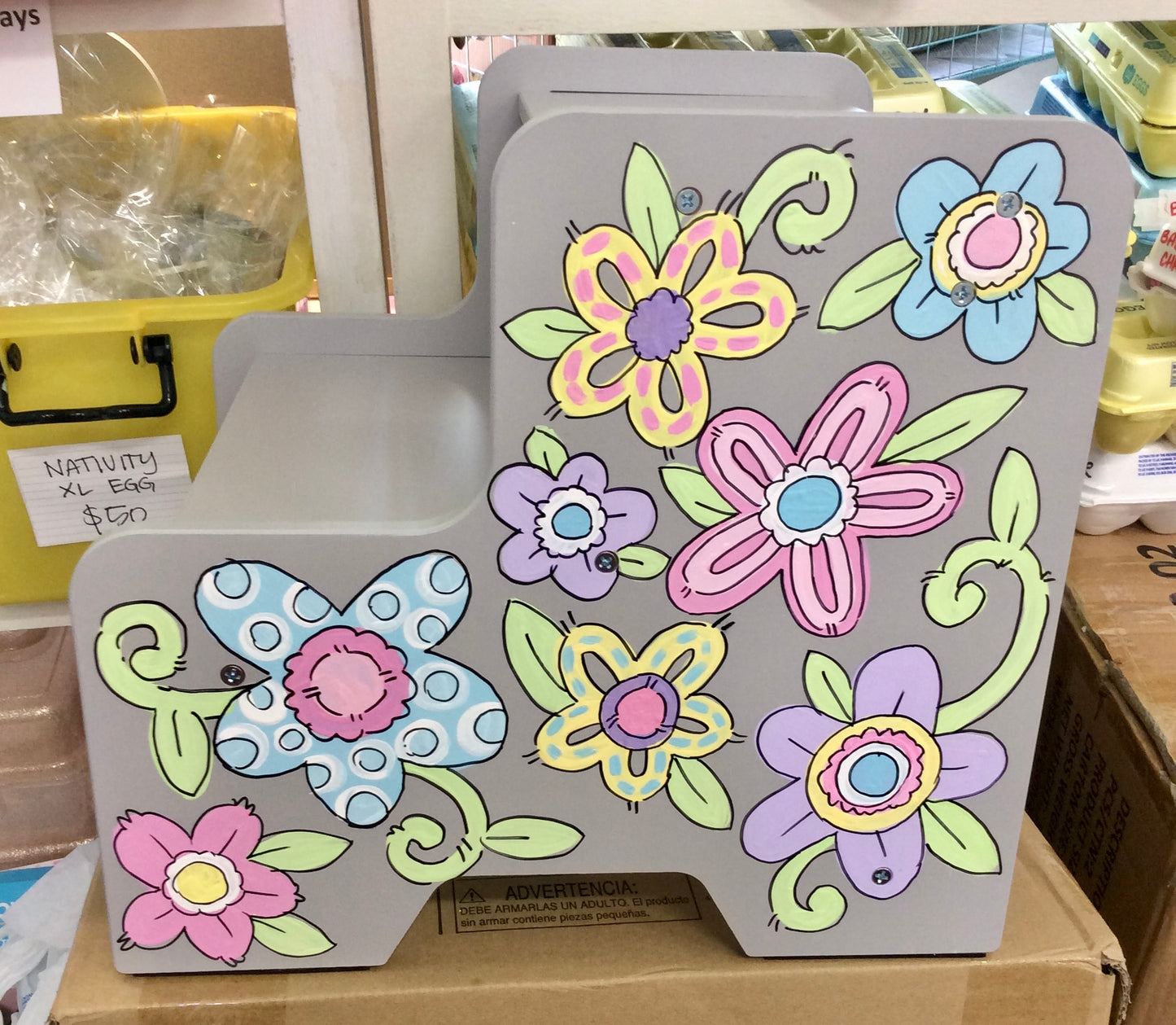 Natural or Gray Step Stool