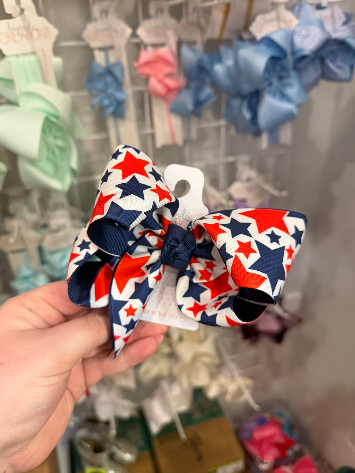 Patriotic Star Bow Large
