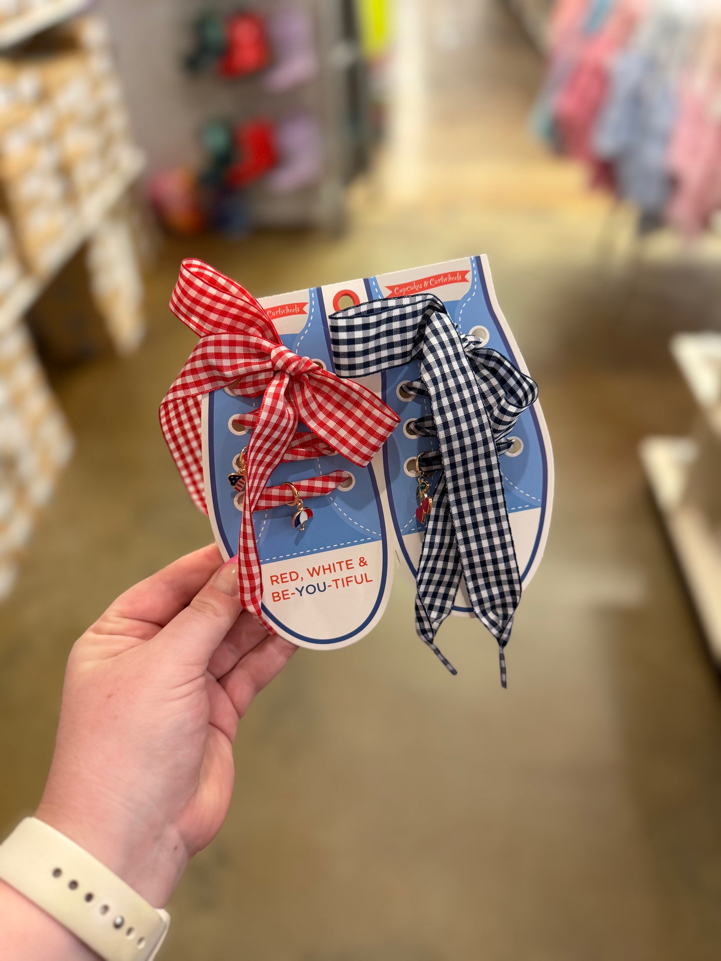 Gingham Shoelaces