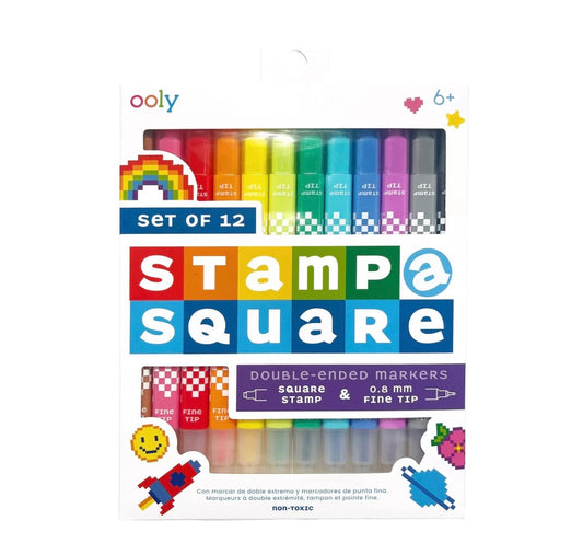 Stamp a Square Double Ended Markers 12 pk
