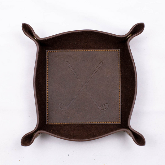 Golf Leather Valet Tray