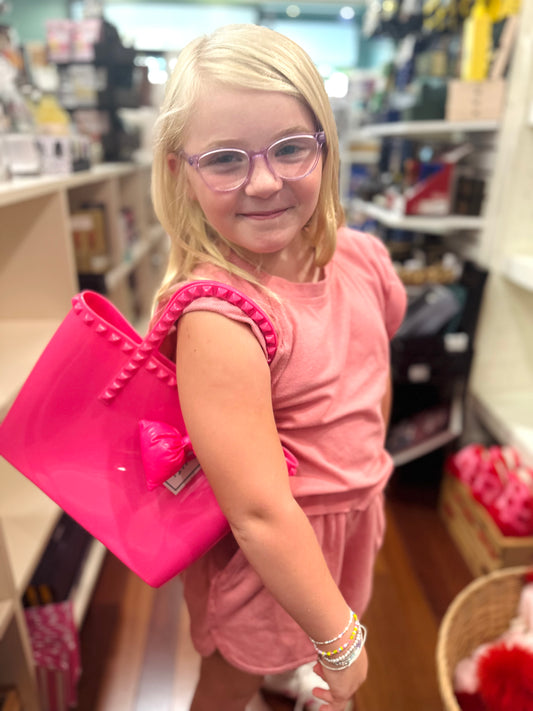 Hot Pink Jelly Tote
