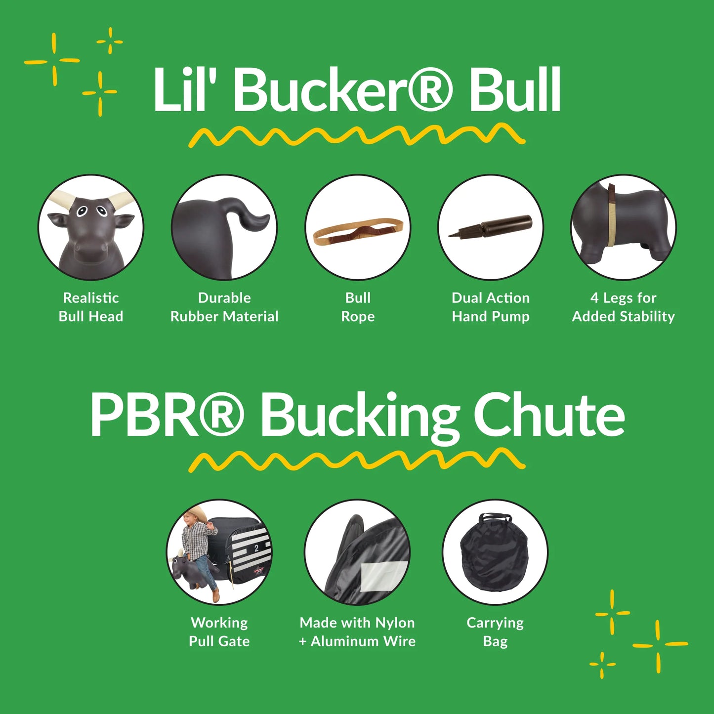 Lil' Bucker Bull & PBR Bucking Chute