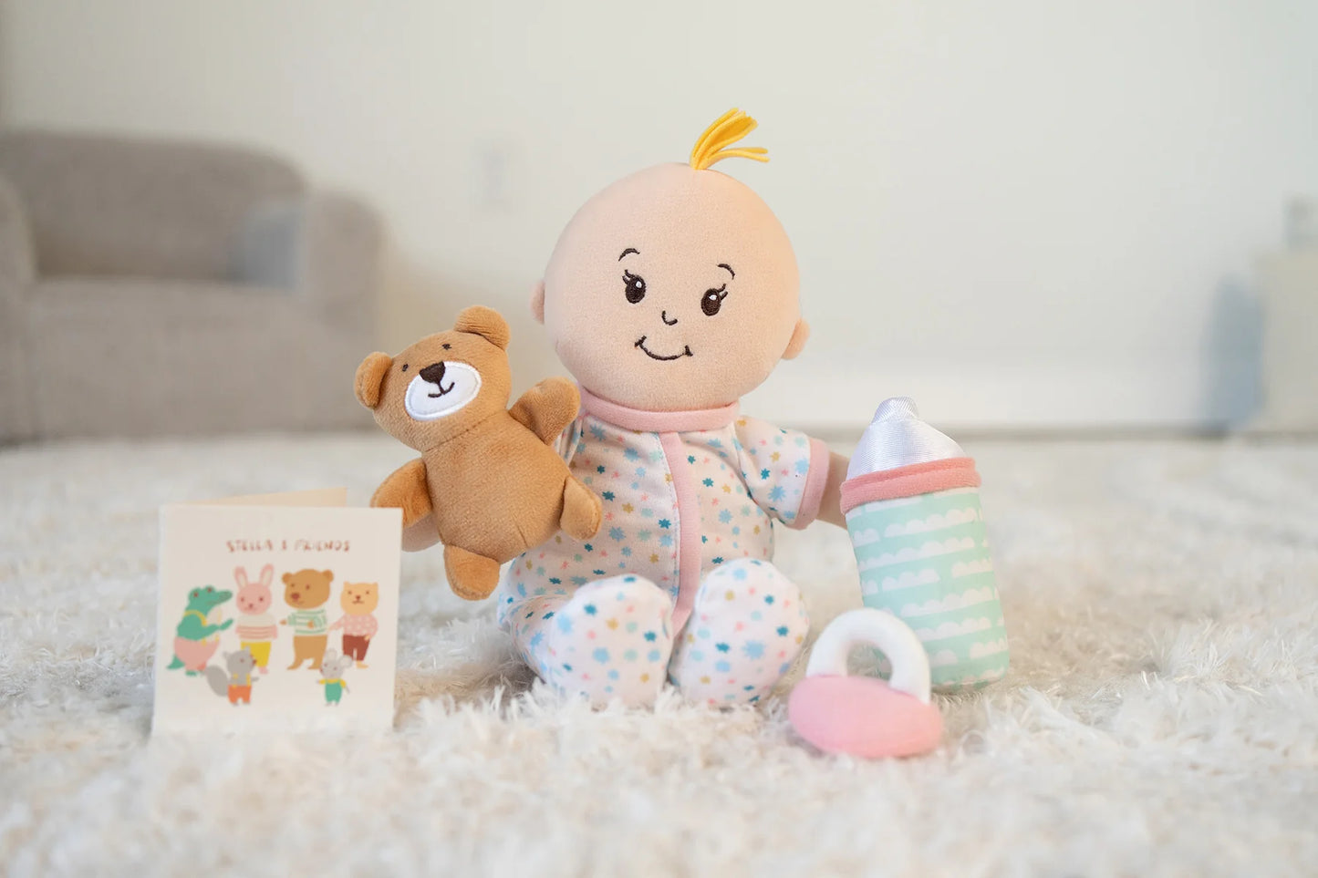 Love, Stella Sleepy Time Set Peach Doll with Blonde Tuft