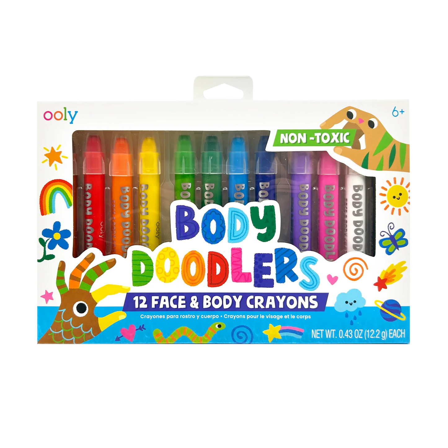 Body Doodlers Face & Body Crayons Set of 12