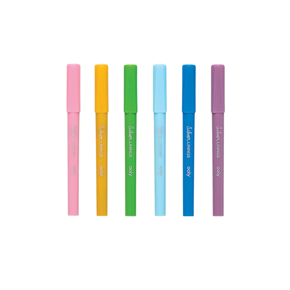 Silver Linings Outline Markers Set of 6