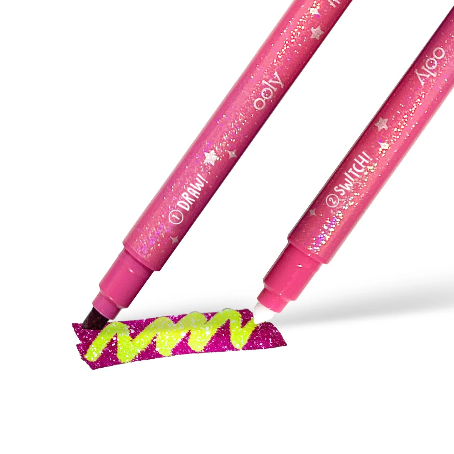 Switch-Eroo Sparkle Glittery Color Changing Markers Set of 12