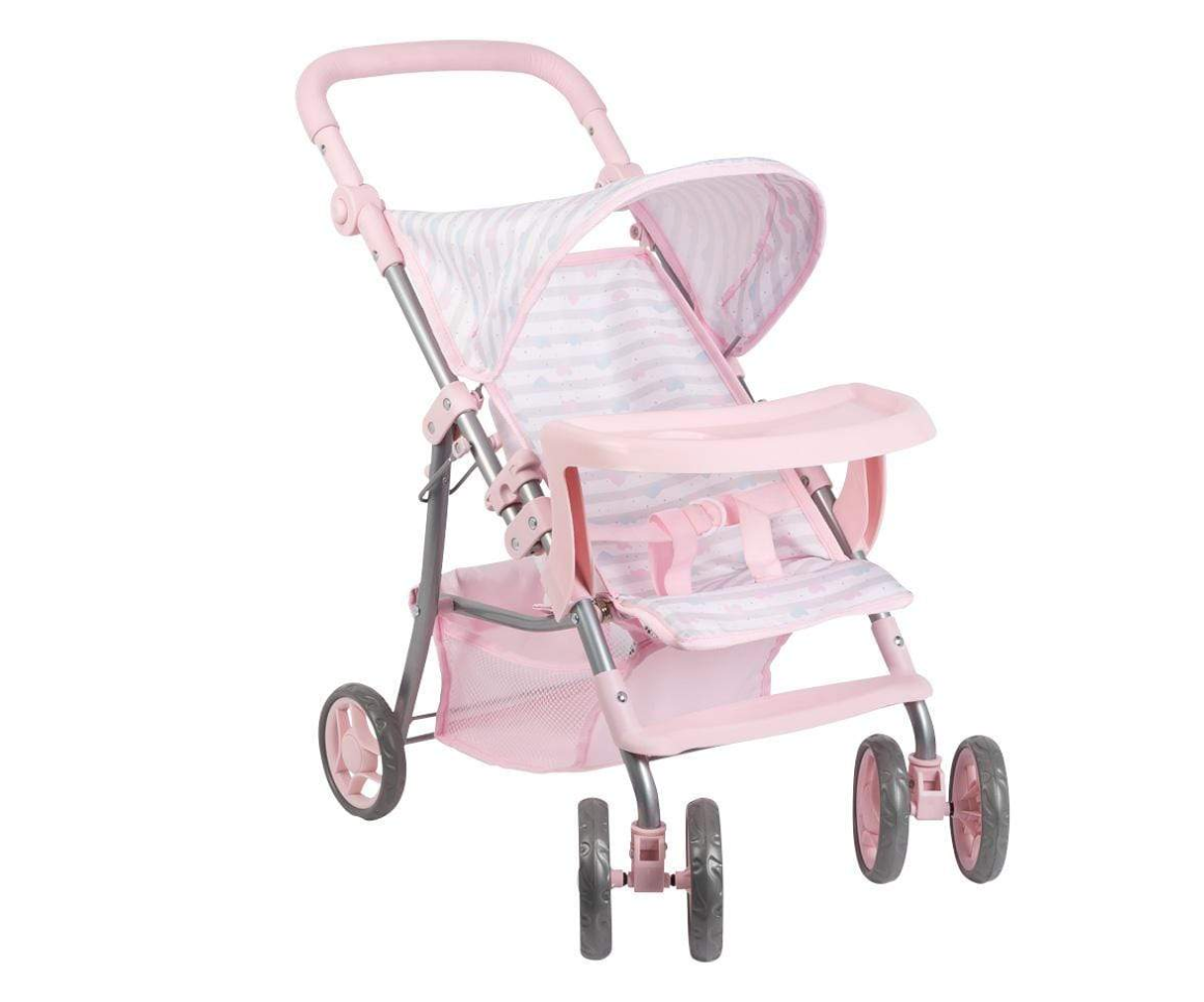 Pink Hearts Snack Pack N Go Stroller