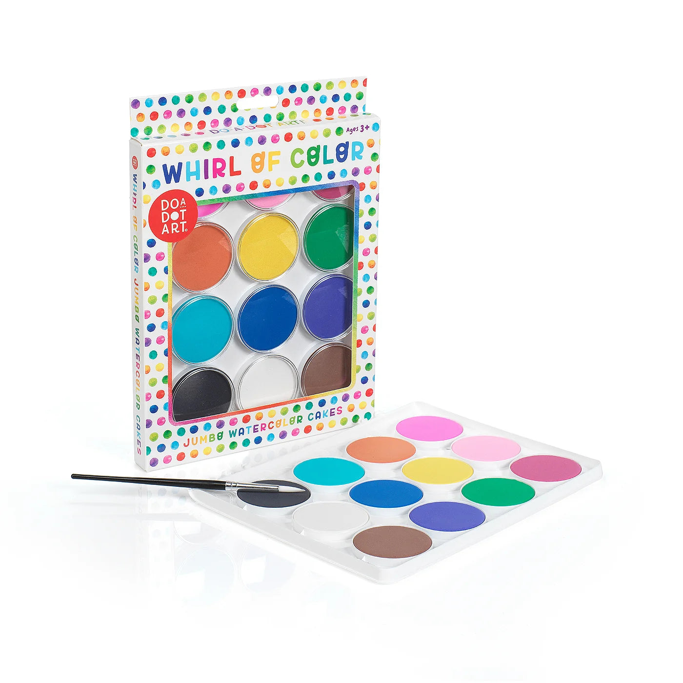 Whirl of Color Jumbo Watercolor Cakes Paint Set