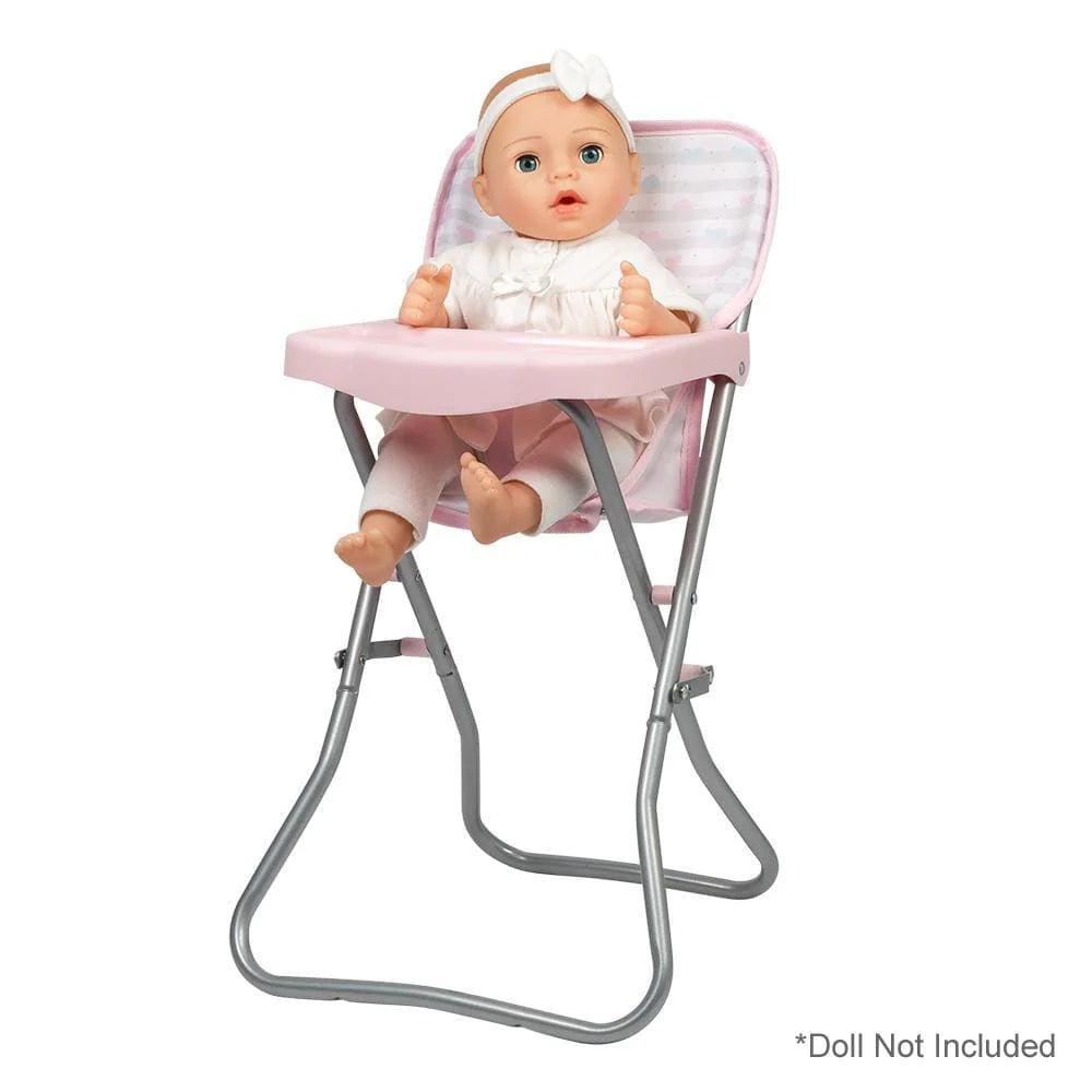 Pastel Pink Hearts Baby Doll High Chair