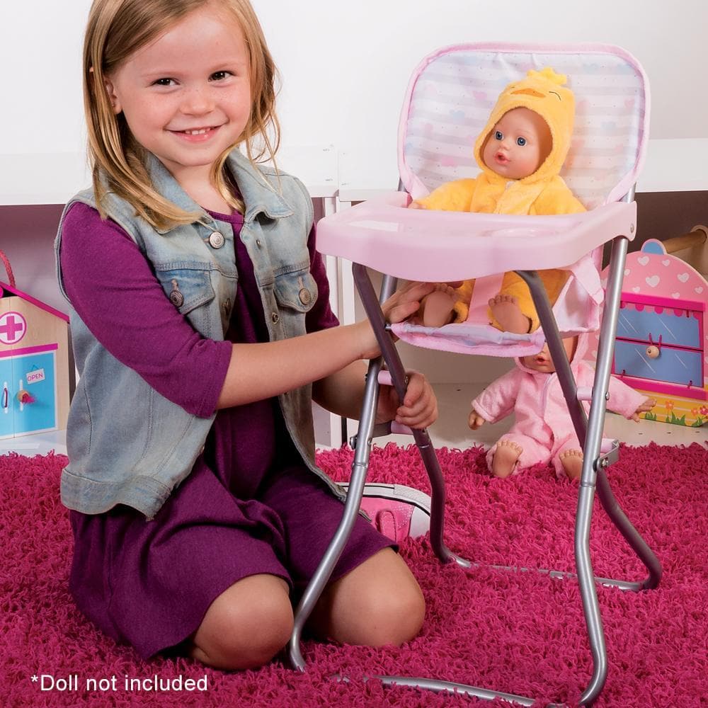 Pastel Pink Hearts Baby Doll High Chair