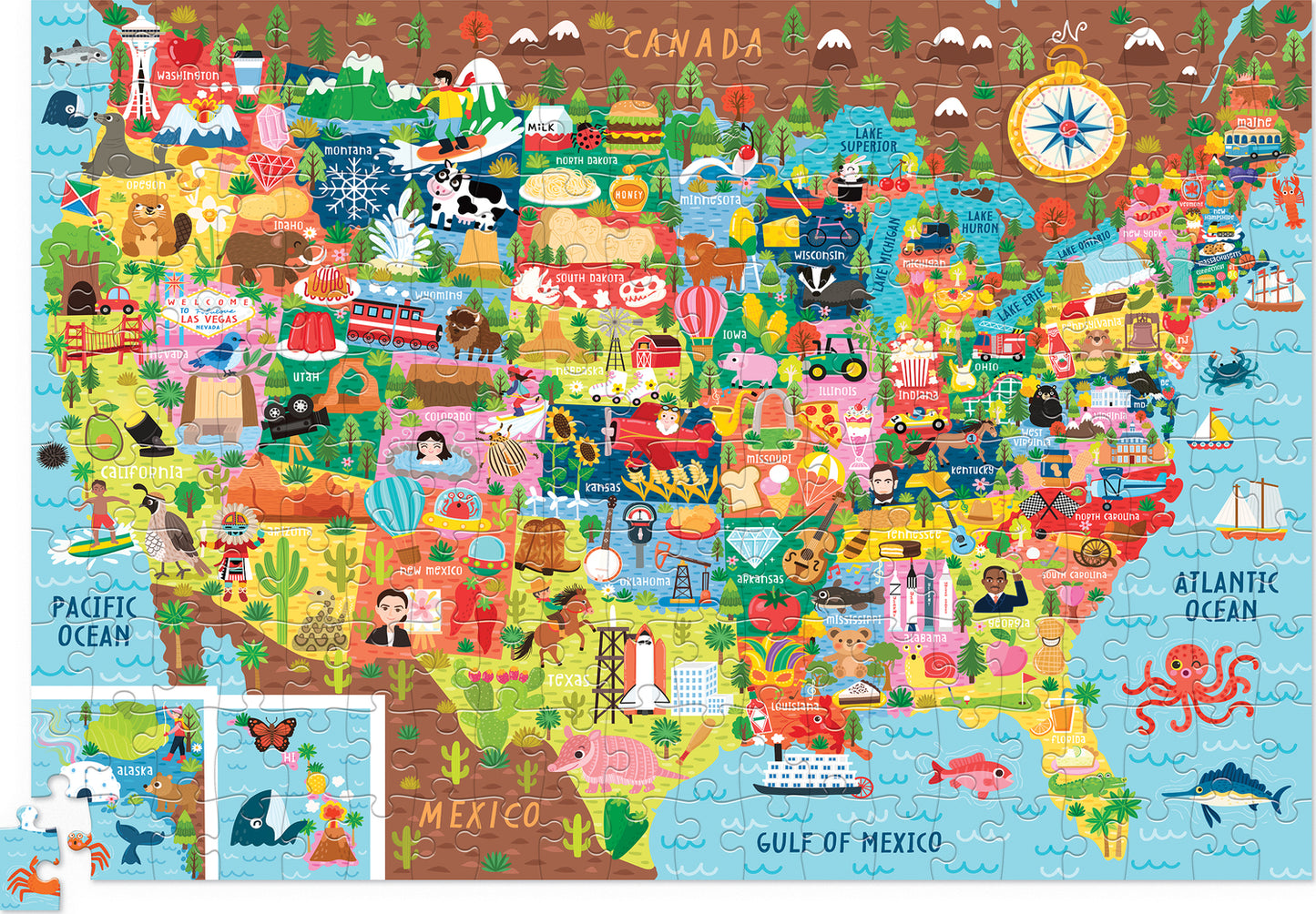 200pc USA Puzzle