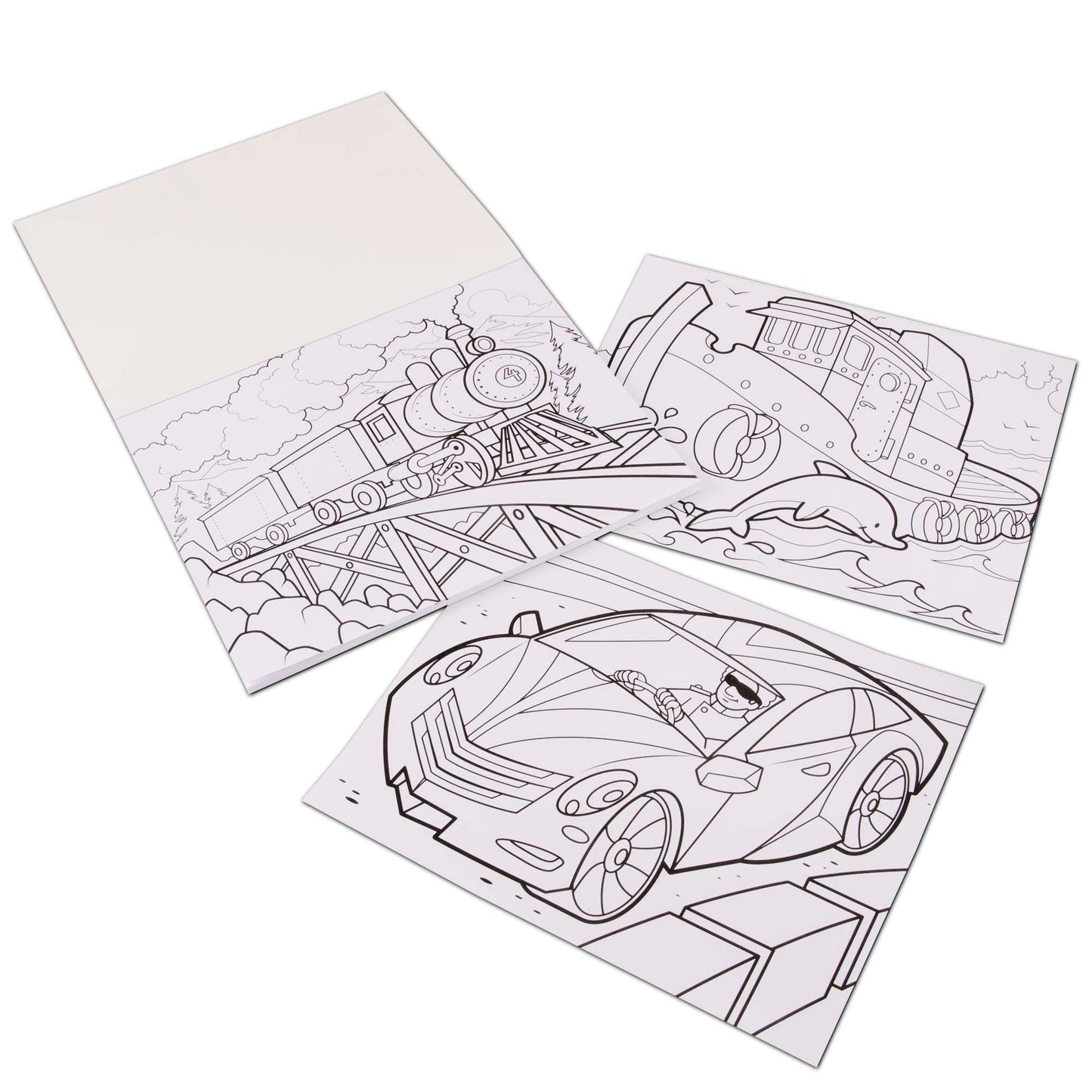 Vehicles Coloring Pad