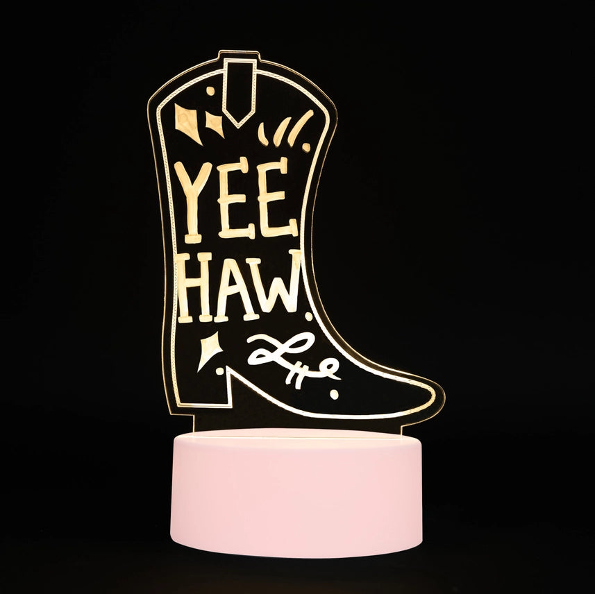 Cowboy Boot Light Up Acrylic Sign