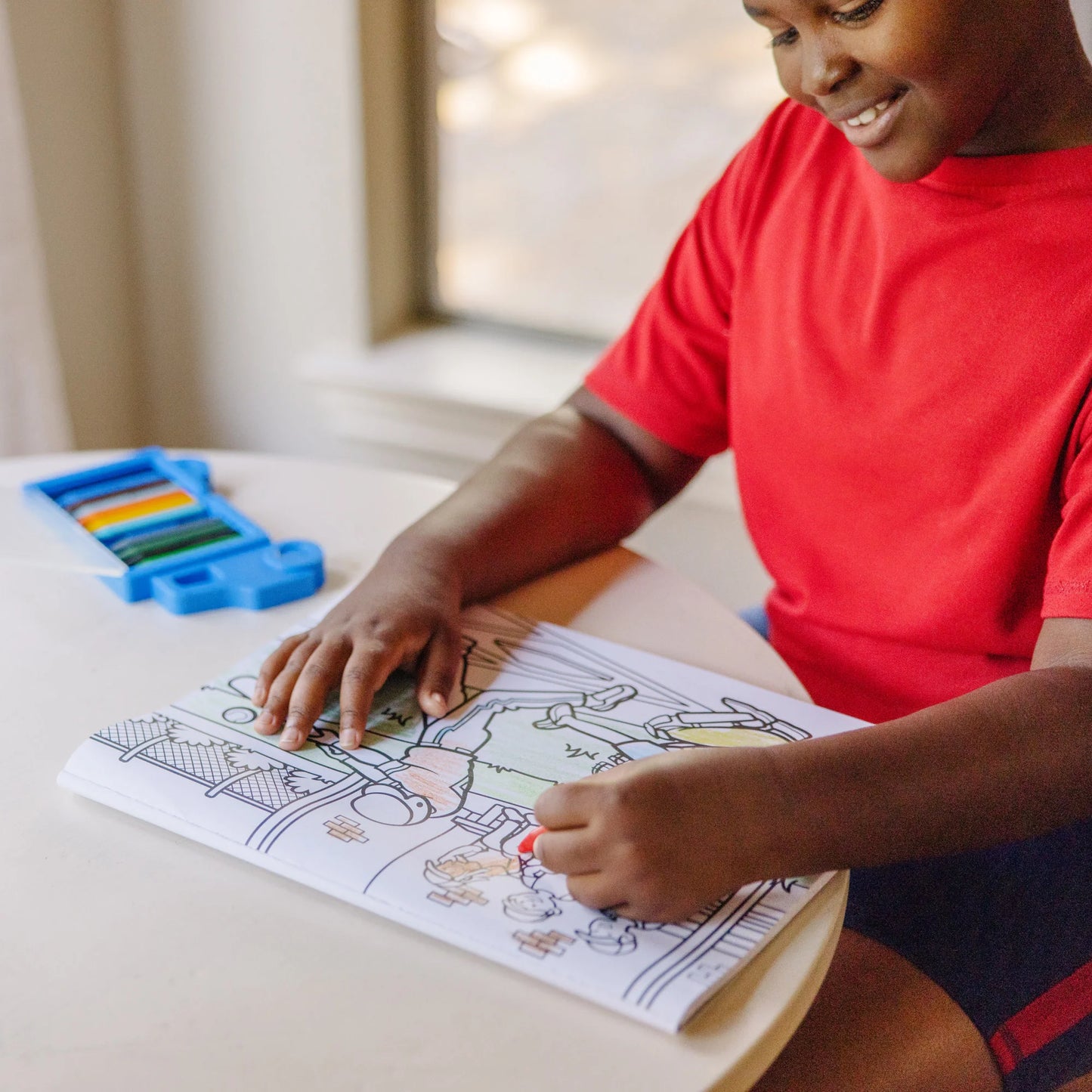 Jumbo 50-Page Kids Coloring Pad Space, Sharks, Sports, and More
