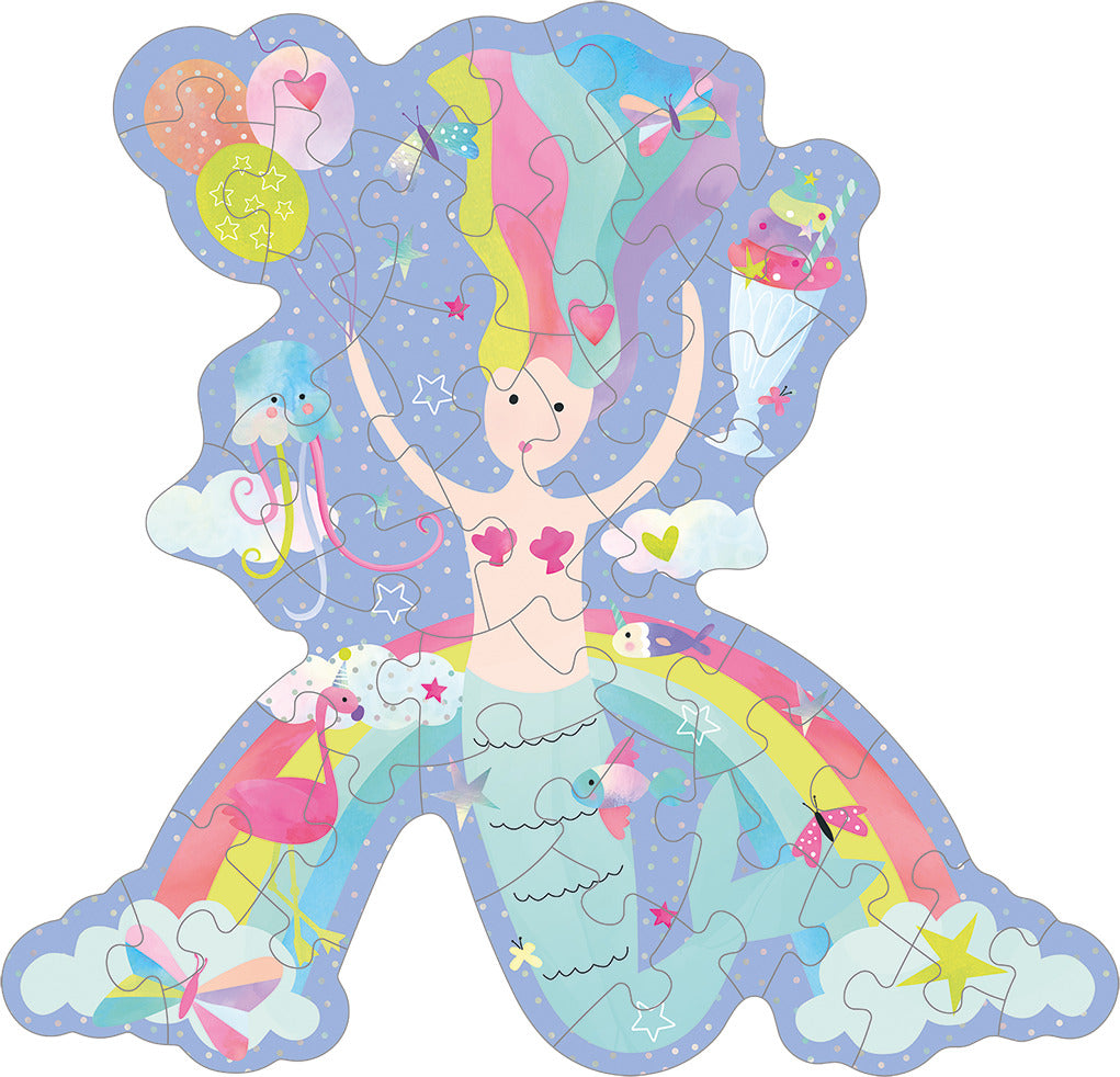 40pc Fantasy Mermaid Shaped Puzzle