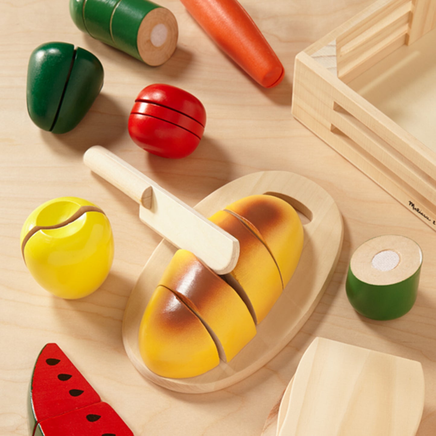 Wooden Cutting Food Play Food