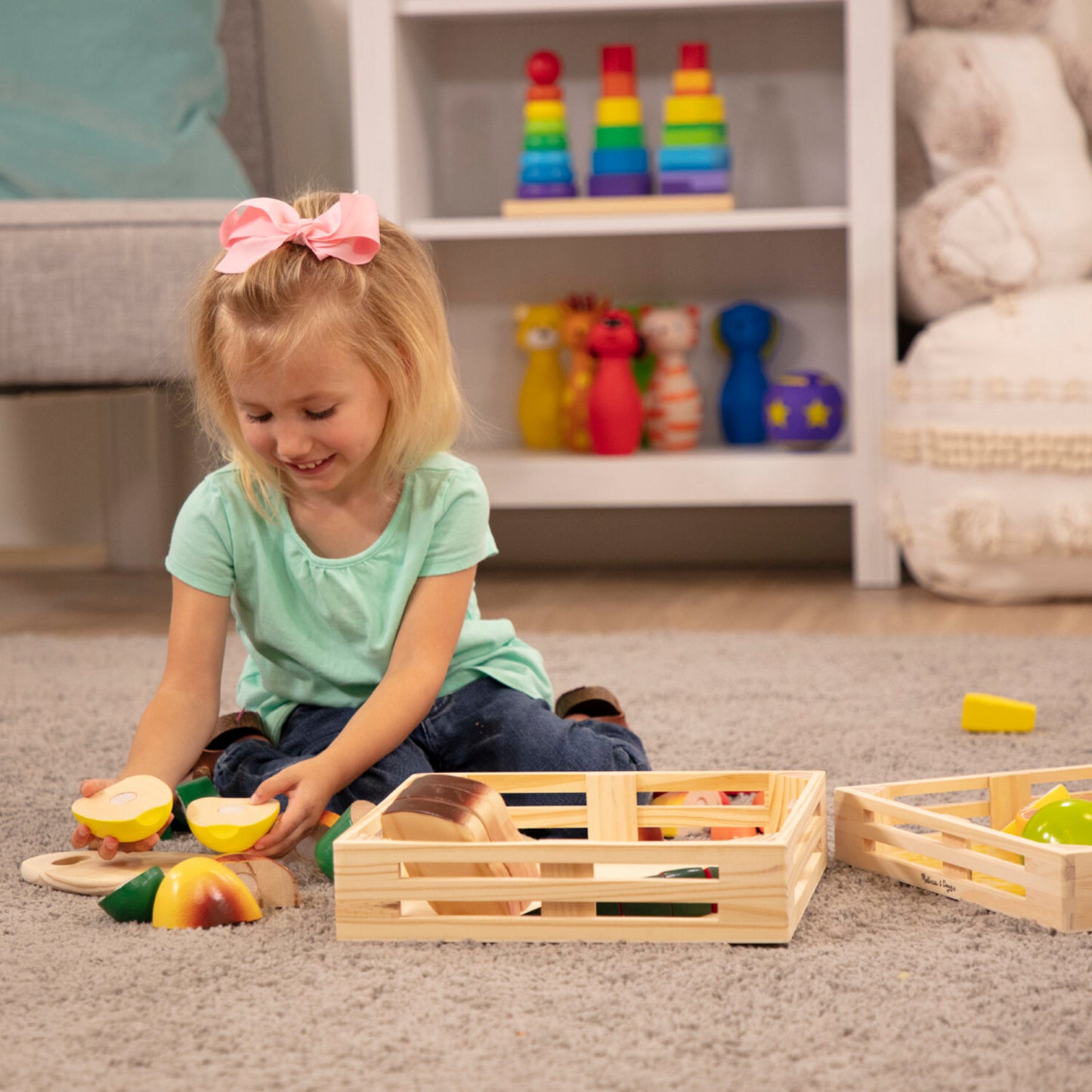 Wooden Cutting Food Play Food