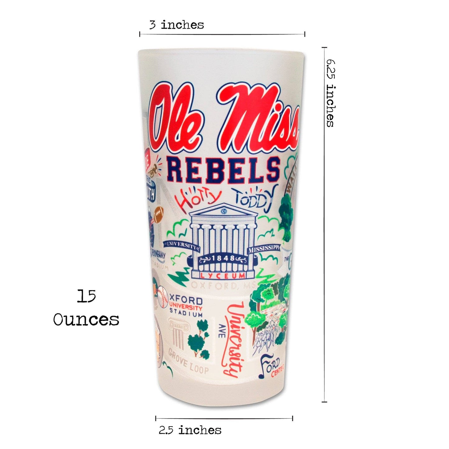 Ole Miss Drinking Glass