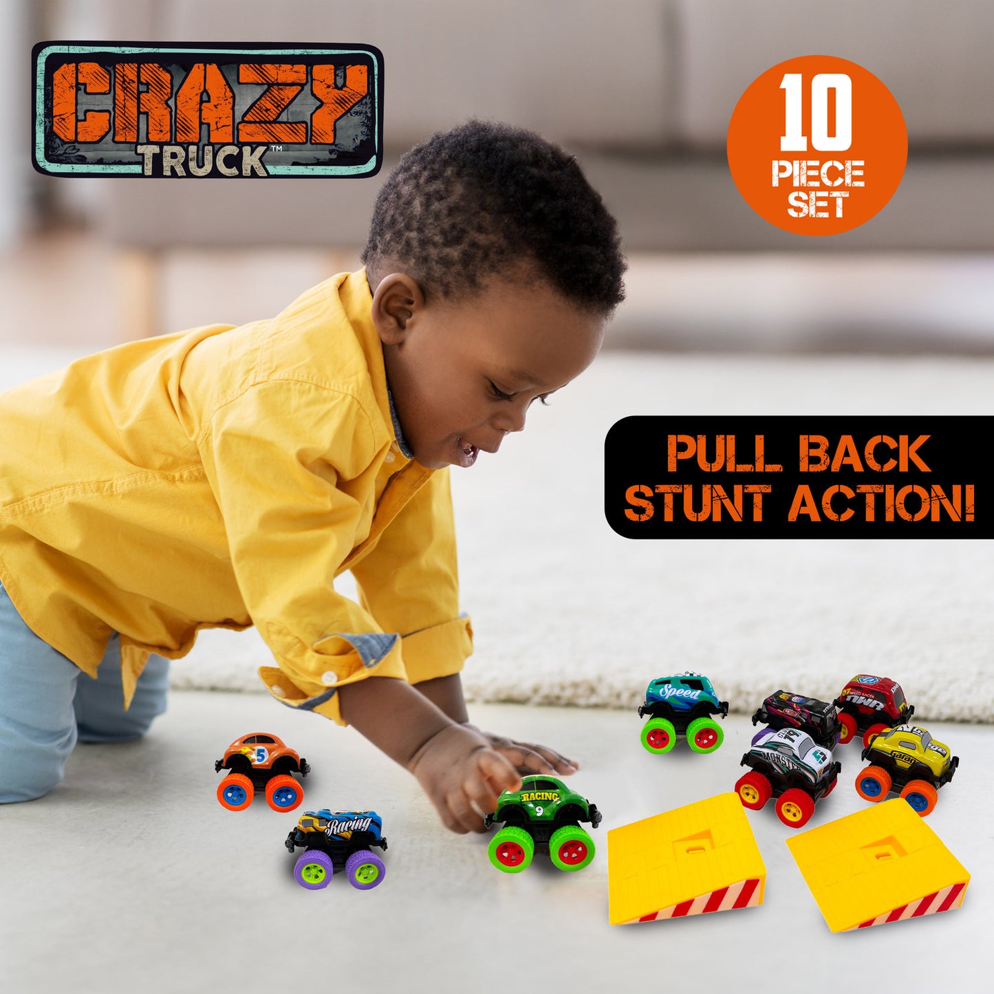 Die Cast Pull-Back Trucks 10 PC Set
