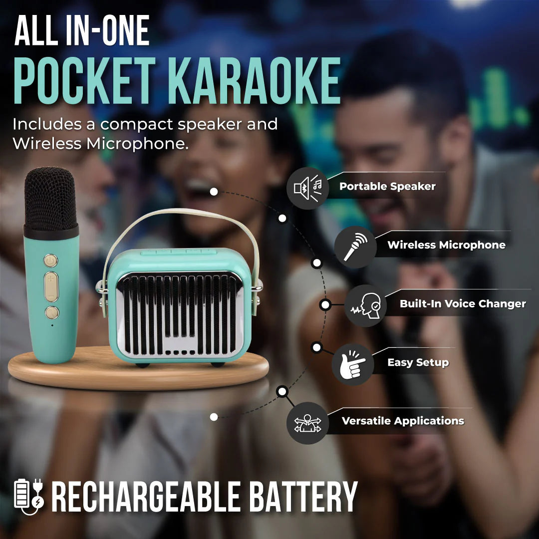 Pocket Karaoke Microphone & Speaker