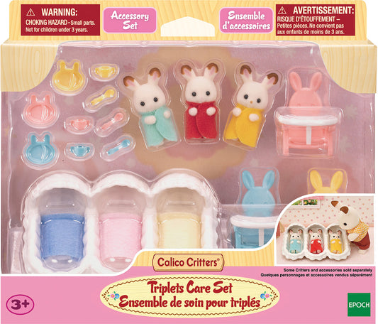 Calico Critters Chocolate Rabbit Triplet Set