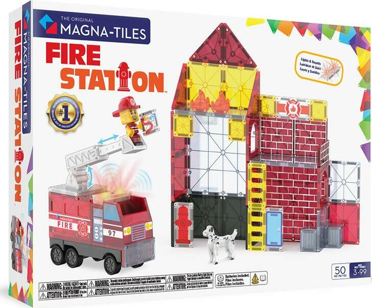 Magna-Tiles Fire Station 55 Piece Set