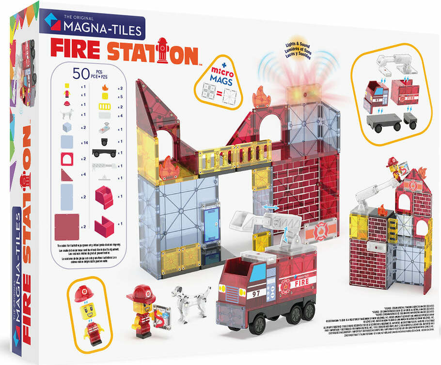 Magna-Tiles Fire Station 55 Piece Set