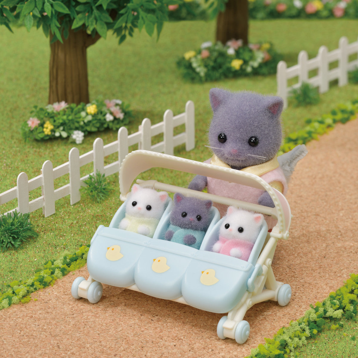 Calico Critters Triplets Stroller