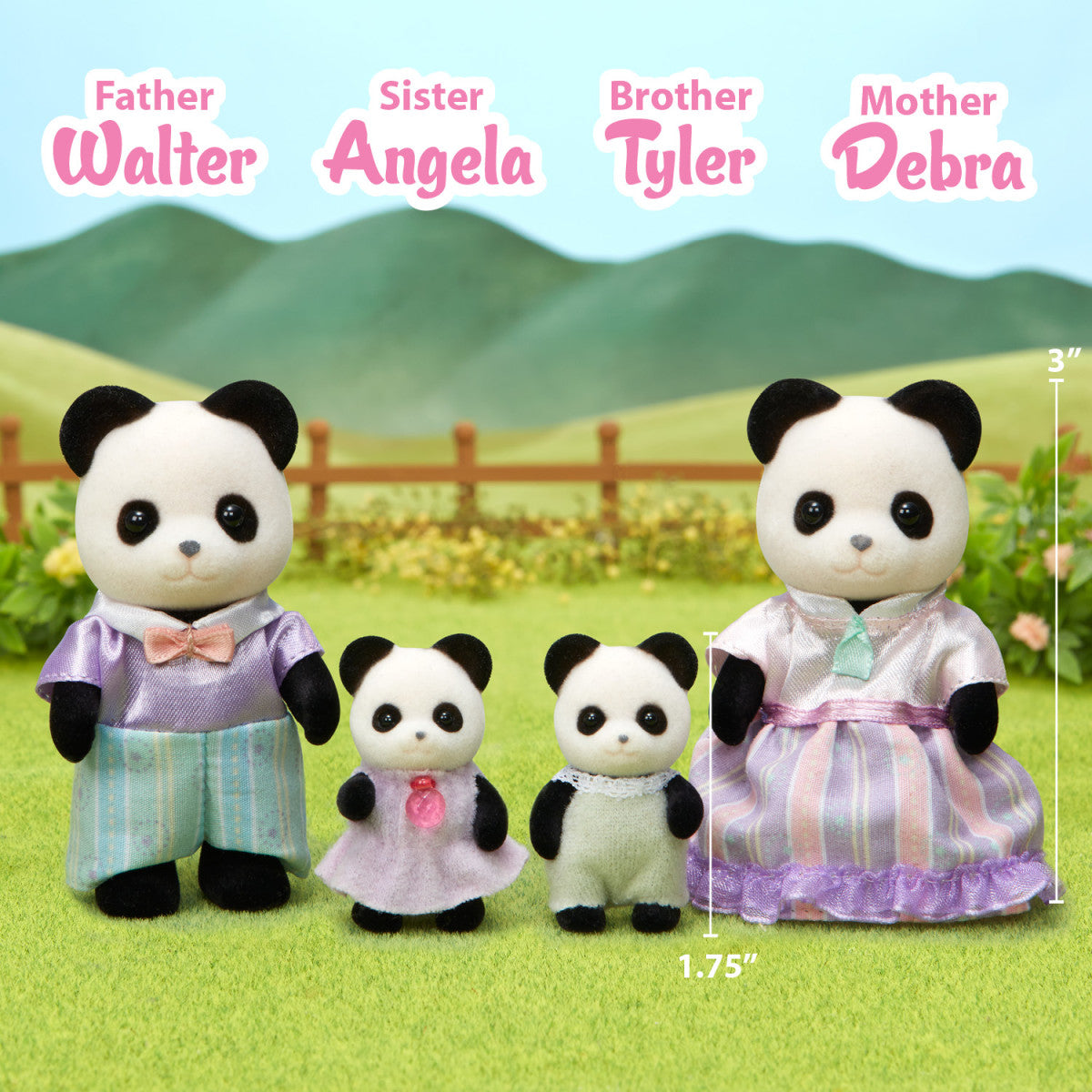 Calico Critters Pookie Panda Family