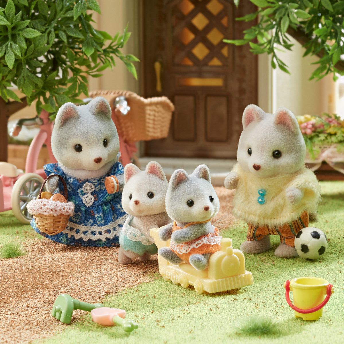 Sylvanian Families Husky Family Siblings Twins hotsell Doll Bundle Calico Critters Japan